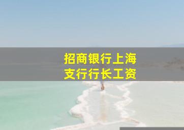 招商银行上海支行行长工资