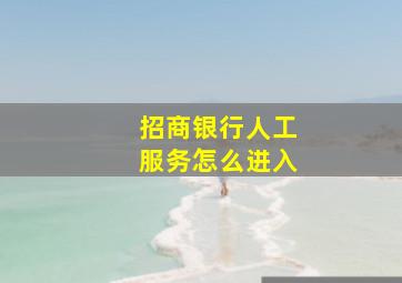 招商银行人工服务怎么进入