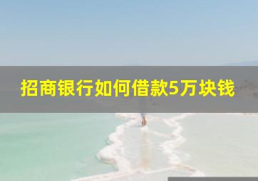 招商银行如何借款5万块钱