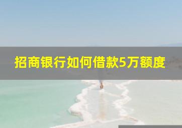 招商银行如何借款5万额度