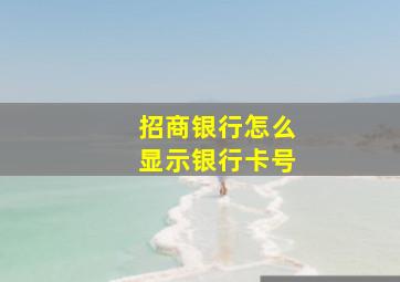 招商银行怎么显示银行卡号