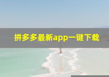 拼多多最新app一键下载