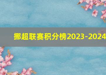 挪超联赛积分榜2023-2024