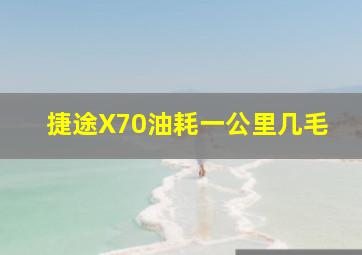 捷途X70油耗一公里几毛