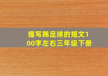 描写踢足球的短文100字左右三年级下册