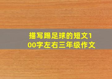 描写踢足球的短文100字左右三年级作文