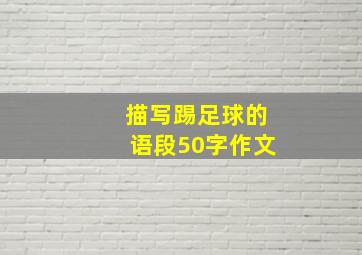 描写踢足球的语段50字作文