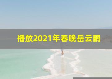 播放2021年春晚岳云鹏