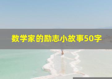 数学家的励志小故事50字