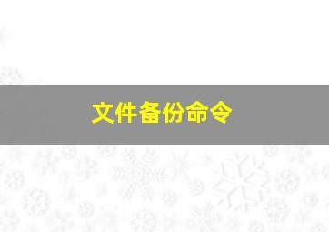 文件备份命令