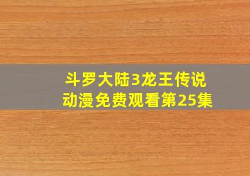 斗罗大陆3龙王传说动漫免费观看第25集