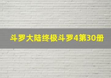 斗罗大陆终极斗罗4第30册