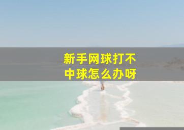 新手网球打不中球怎么办呀