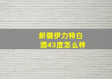 新疆伊力特白酒43度怎么样