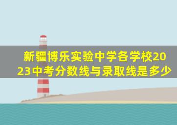 新疆博乐实验中学各学校2023中考分数线与录取线是多少