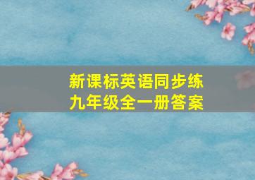 新课标英语同步练九年级全一册答案