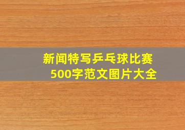 新闻特写乒乓球比赛500字范文图片大全