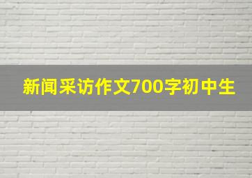 新闻采访作文700字初中生