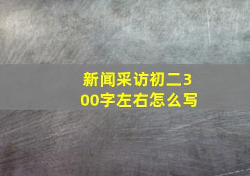 新闻采访初二300字左右怎么写