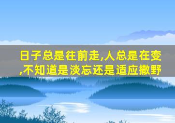 日子总是往前走,人总是在变,不知道是淡忘还是适应撒野