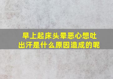 早上起床头晕恶心想吐出汗是什么原因造成的呢