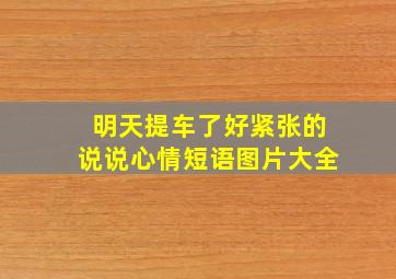 明天提车了好紧张的说说心情短语图片大全