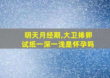 明天月经期,大卫排卵试纸一深一浅是怀孕吗