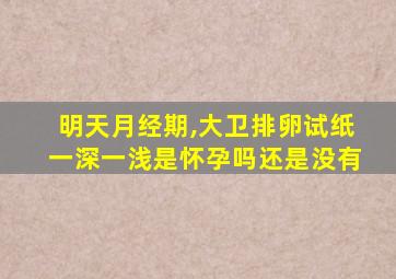 明天月经期,大卫排卵试纸一深一浅是怀孕吗还是没有