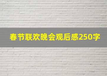 春节联欢晚会观后感250字