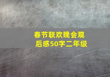 春节联欢晚会观后感50字二年级