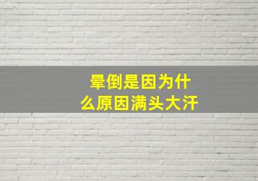 晕倒是因为什么原因满头大汗