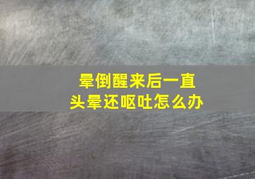 晕倒醒来后一直头晕还呕吐怎么办