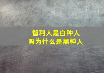 智利人是白种人吗为什么是黑种人