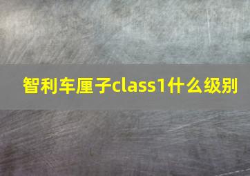 智利车厘子class1什么级别