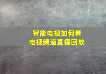 智能电视如何看电视频道直播回放