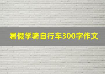 暑假学骑自行车300字作文