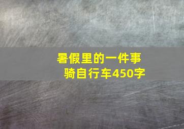 暑假里的一件事骑自行车450字