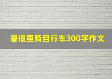 暑假里骑自行车300字作文