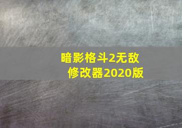 暗影格斗2无敌修改器2020版