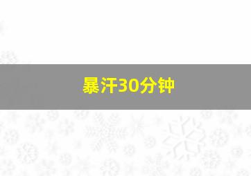 暴汗30分钟