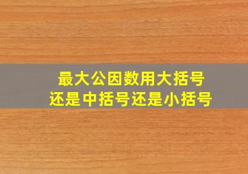 最大公因数用大括号还是中括号还是小括号