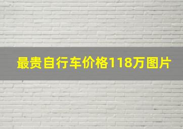 最贵自行车价格118万图片