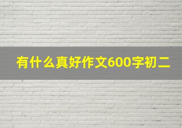 有什么真好作文600字初二