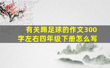 有关踢足球的作文300字左右四年级下册怎么写