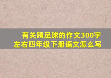 有关踢足球的作文300字左右四年级下册语文怎么写