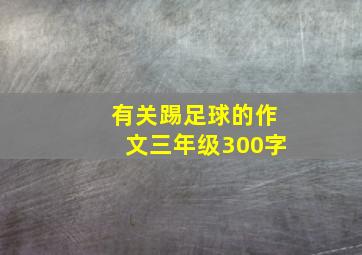 有关踢足球的作文三年级300字