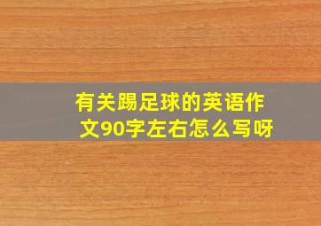 有关踢足球的英语作文90字左右怎么写呀