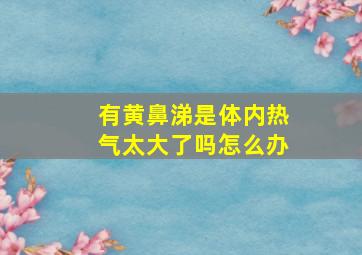 有黄鼻涕是体内热气太大了吗怎么办