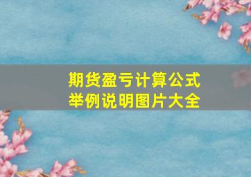 期货盈亏计算公式举例说明图片大全