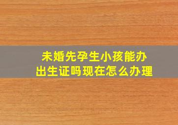 未婚先孕生小孩能办出生证吗现在怎么办理